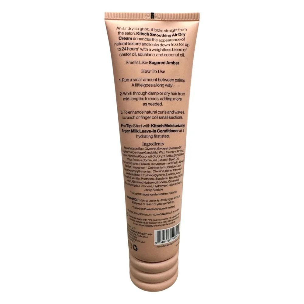 Kitsch Smoothing Air Dry Cream with Castor Oil Sugared Amber 5 fl oz 148mL NEW